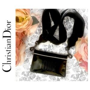 Christian Dior High Gloss Vegan Faux Patent Leather Makeup/ Crossbody Bag NWOT